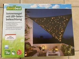 Neues Sonnensegel mit LED-Solarbeleuchtung (110 LED`s)